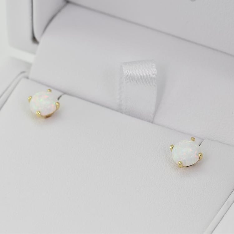 Zlaté náušnice s opály 26440