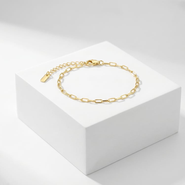 Stříbrný minimalistický náramek na nohu Olivie 167260