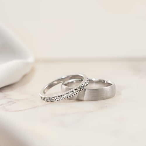 Eternity prsten s lab-grown diamanty a pánský komfortní prsten Amire
