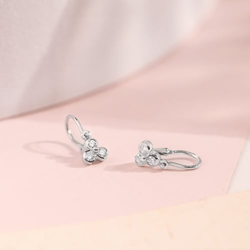 Zlaté dětské náušnice s lab-grown diamanty Jasmine