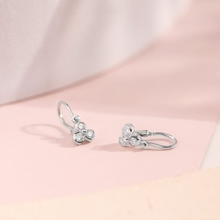 Zlaté dětské náušnice s lab-grown diamanty Jasmine 153158