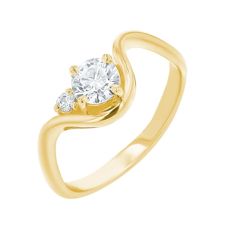 Prsten s round diamantem 155498