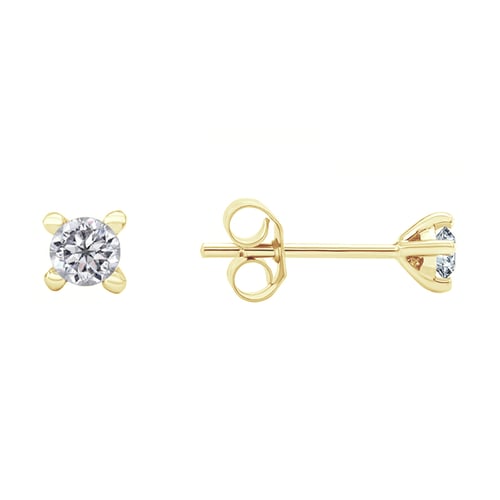Napichovací náušnice s 0.20ct diamanty Habika