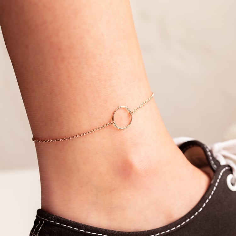 Stříbrný karma náramek na nohu Cain 140829