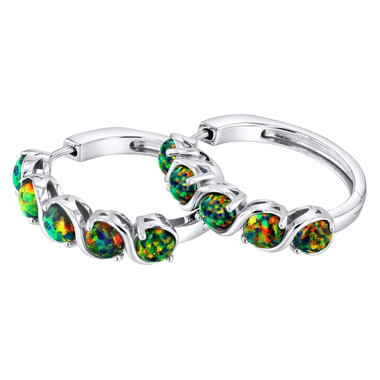 Opálové náušnice ze stříbra 34883