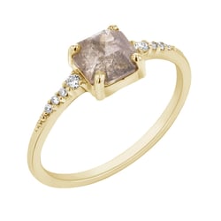 Jedinečný prsten se salt and pepper diamantem Korey