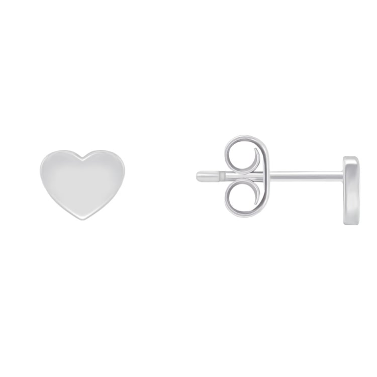 Náušnice ze stříbra ve tvaru srdce 42105