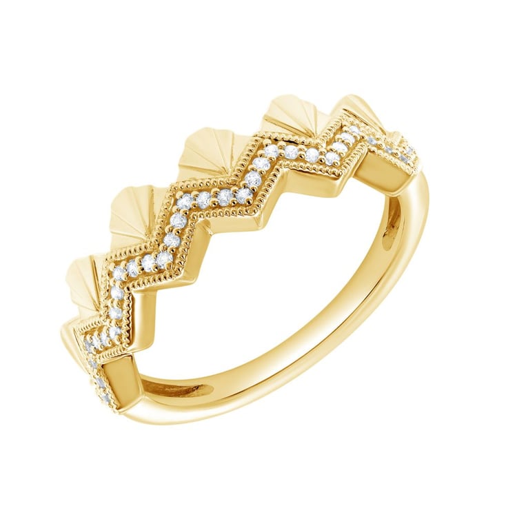 Moderní stříbrný prsten s lab-grown diamanty Peder 162324