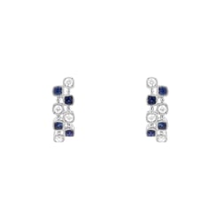 Napichovací náušnice s diamanty a safíry Viltaute