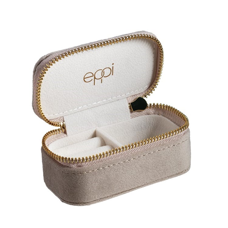 Malá béžová cestovní šperkovnice Safey 146254