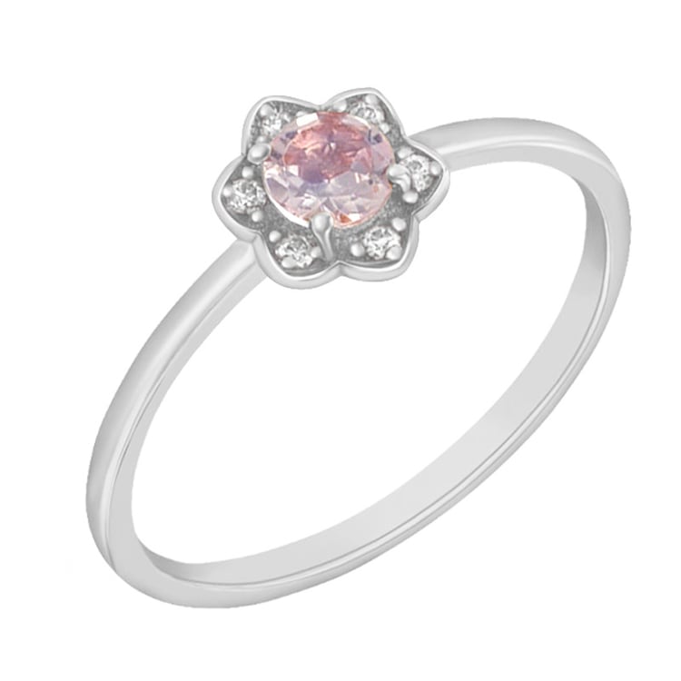 Zásnubní prsten z bílého zlata 73679