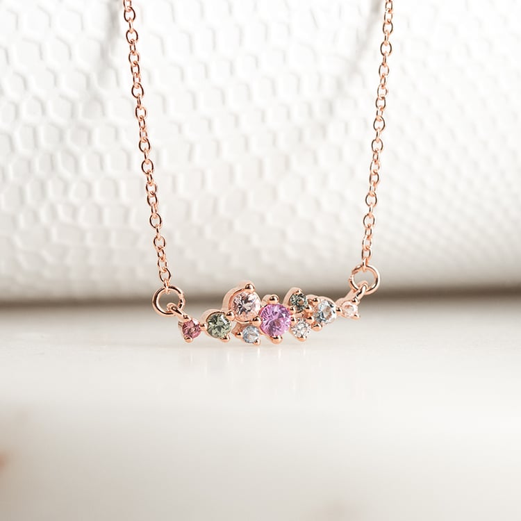 Cluster náhrdelník s drahokamy Kianna 132093