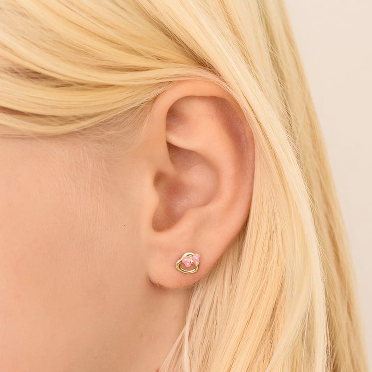 Dětské náušnice ze zlata s motýlkem Lady 164355