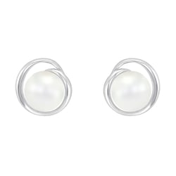 Stříbrné perlové náušnice Lucas