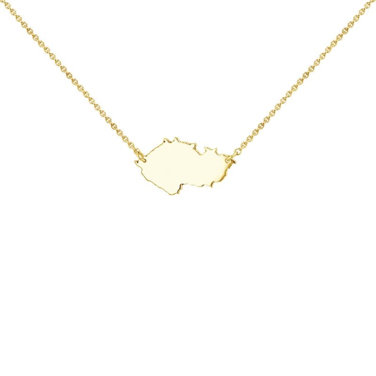 Stříbrný náhrdelník Česká republika 106497