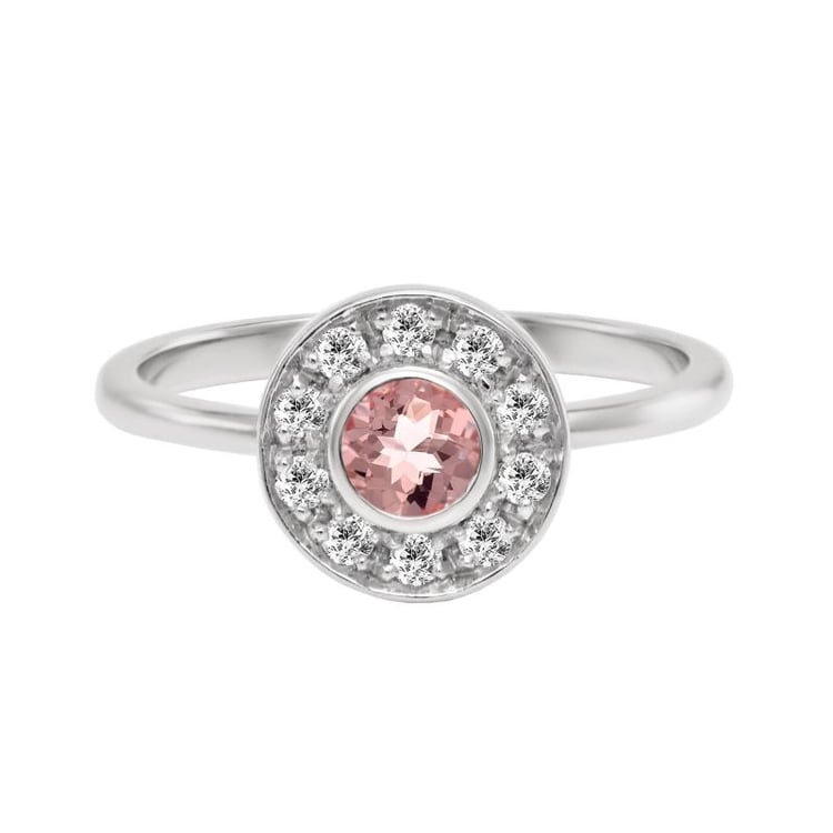 Bálý prsten s morganitem 27459