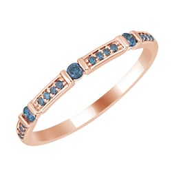 Eternity prsten ze zlata s modrými diamanty Salome