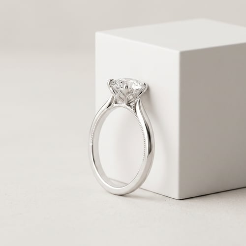 Zásnubní prsten s 0.5ct IGI certifikovaným lab-grown diamantem Verune