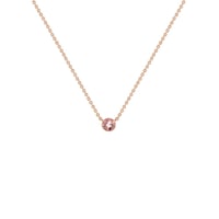 Stříbrný minimalistický náhrdelník s morganitem Glosie