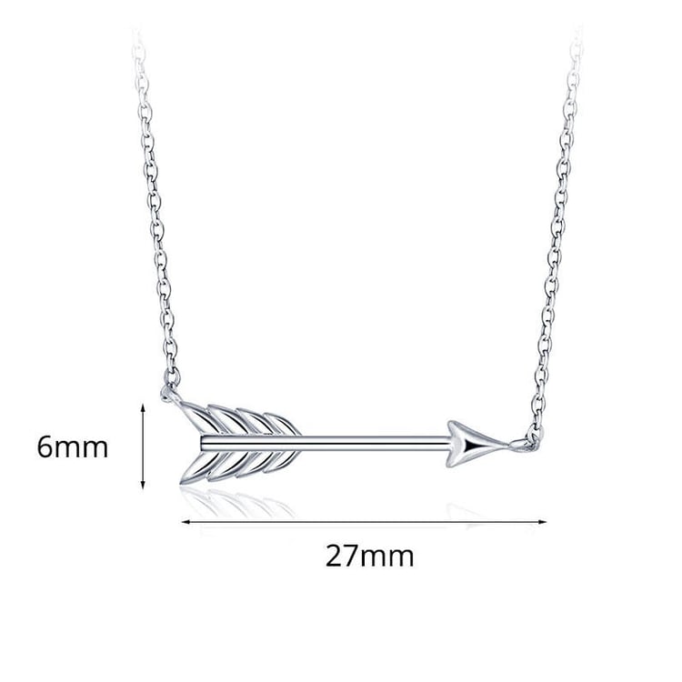 Stříbrný náhrdelnk ve tvaru šípu 8267