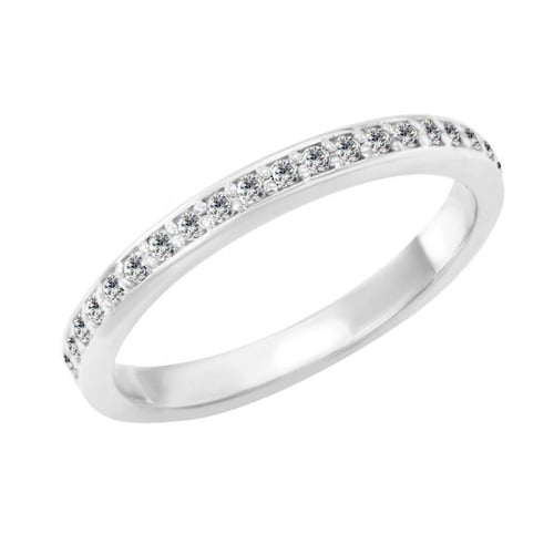 Zlatý eternity prsten s 1.25 mm lab-grown diamanty Mewya