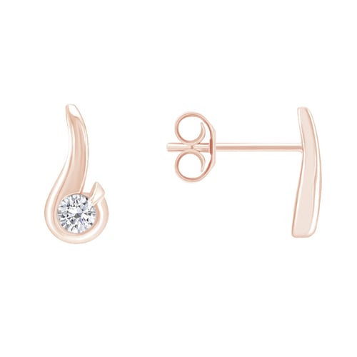 Elegantní náušnice s 0.20 ct diamanty Evert
