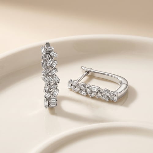 Zlaté náušnice s lab-grown diamanty Cathie