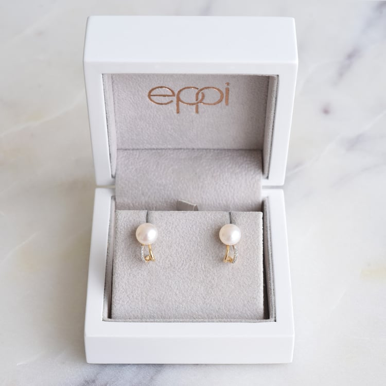 Atypické perlové náušnice ze zlata 86907