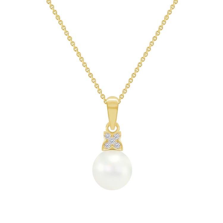 Perlový náhrdelník s diamanty 48417