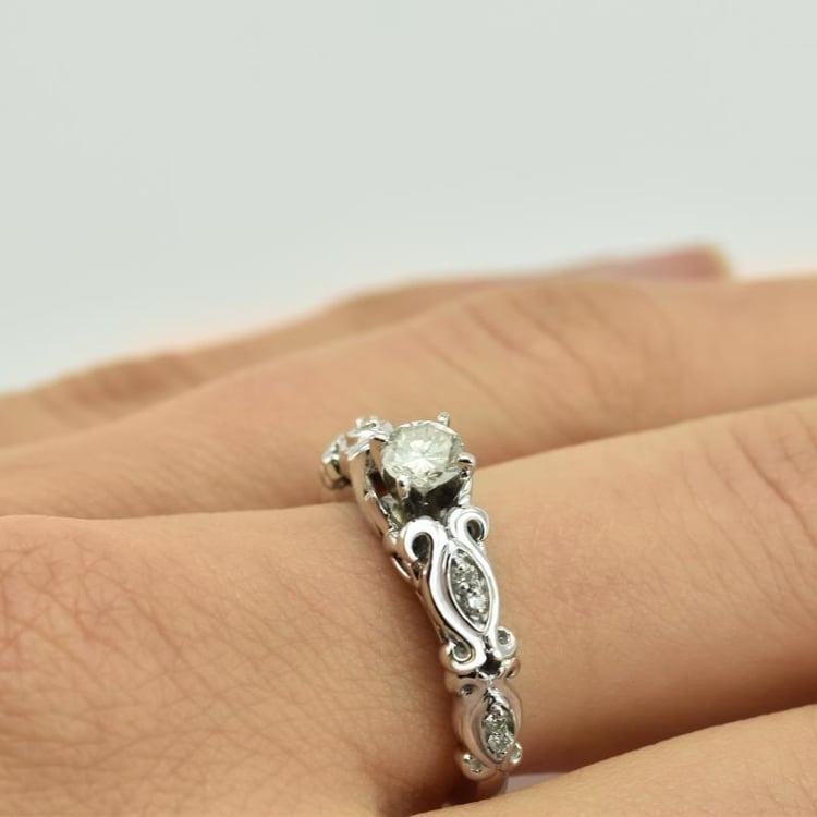 Zlatý zásnubní prsten 17318