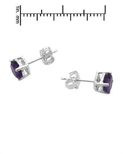 Stříbrné náušnice s ametysty 762