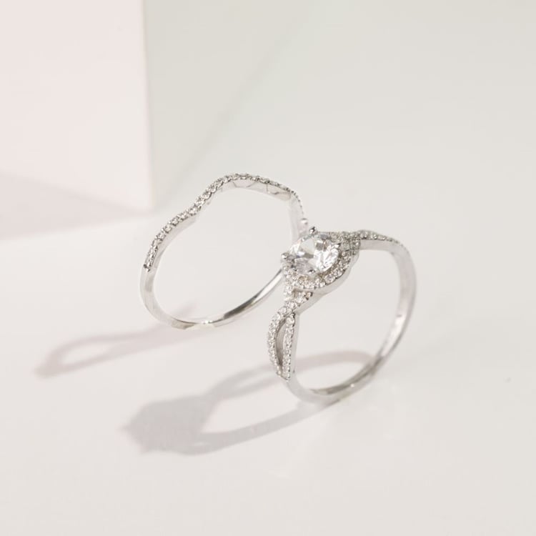 Diamantový prsten z bílého zlata 164406