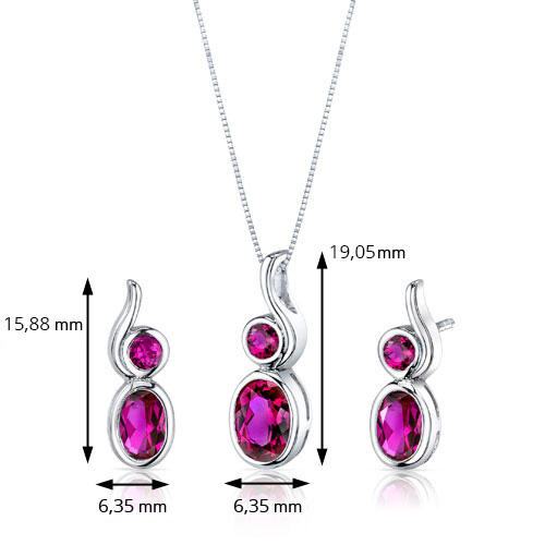 Kolekce s rubíny se stříbra 1813