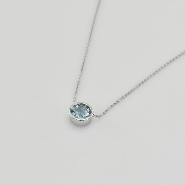 Náhrdelník ze zlata s akvamarínem 40799