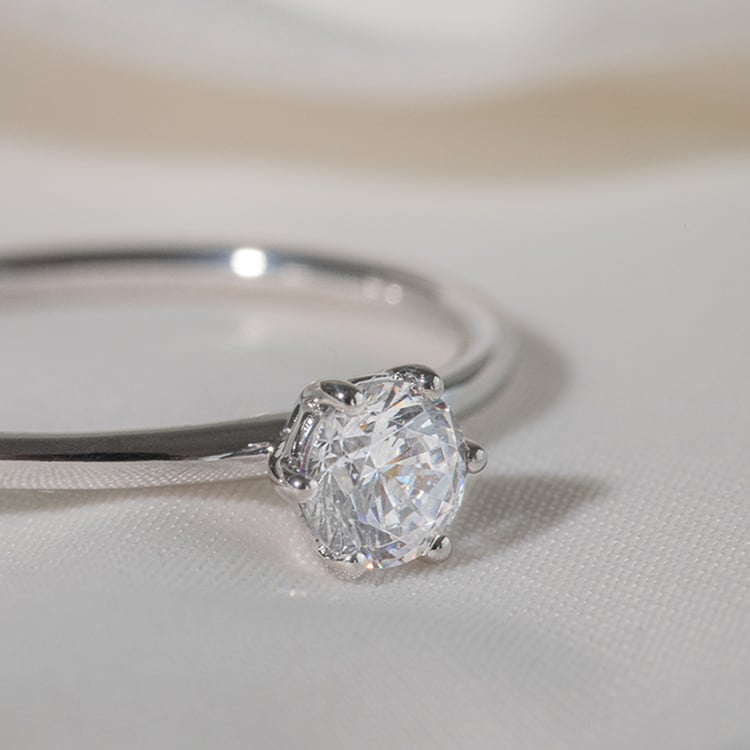 Zlatý zásnubní prsten s 0.30ct IGI certifikovaným diamantem Birdie 148487