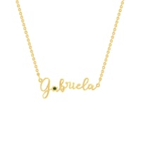 Zlatý náhrdelník se jménem a drahokamem Harlow