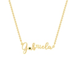 Zlatý náhrdelník se jménem a drahokamem Harlow