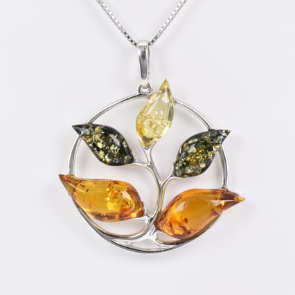 Jantarový přívěsek ze stříbra Zoey